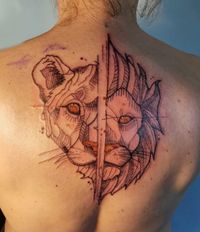 L&ouml;we Fineline Tattoo