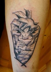 Son Goku Sketchy Tattoo